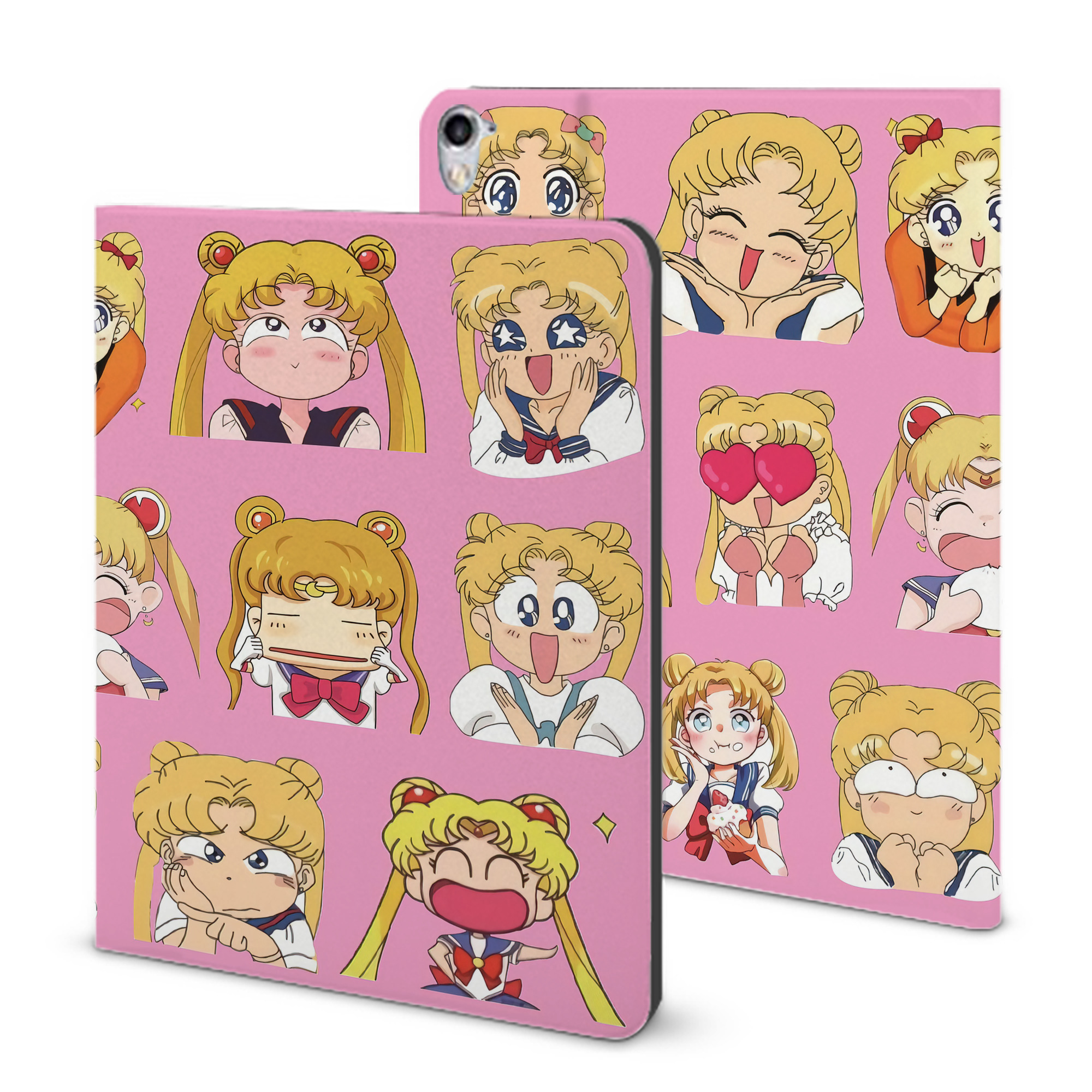 （画像用） 美少女戦士セーラームーン Sailor Moon IPad ケース ブック型 PUレザー TPU 耐衝撃 軽量 薄型 ペン収納なし 全面保護 IPad 各モデル対応